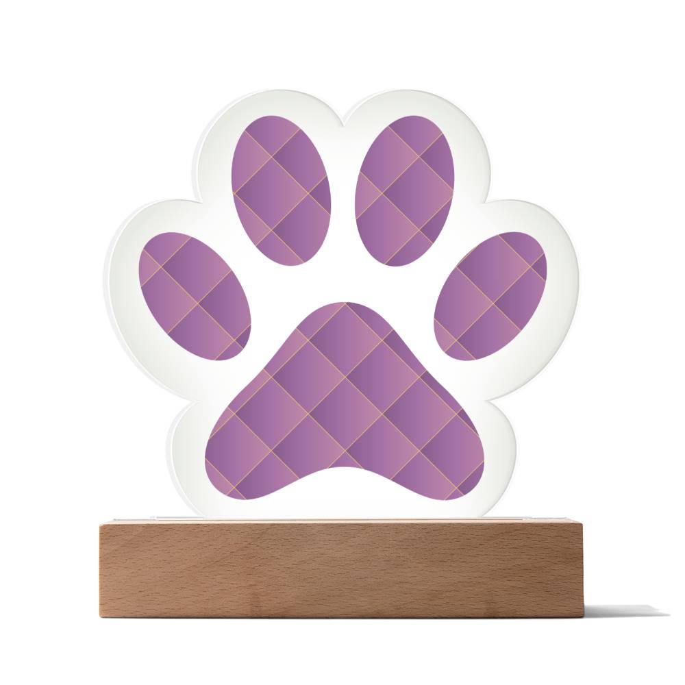 Abstract Luxury Pattern 002 - Paw Print Acrylic Plaque