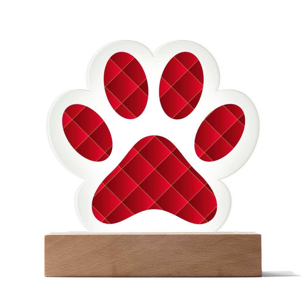 Abstract Luxury Pattern 009 - Paw Print Acrylic Plaque