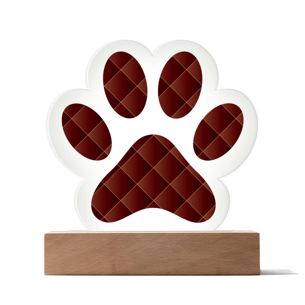Abstract Luxury Pattern 003 - Paw Print Acrylic Plaque