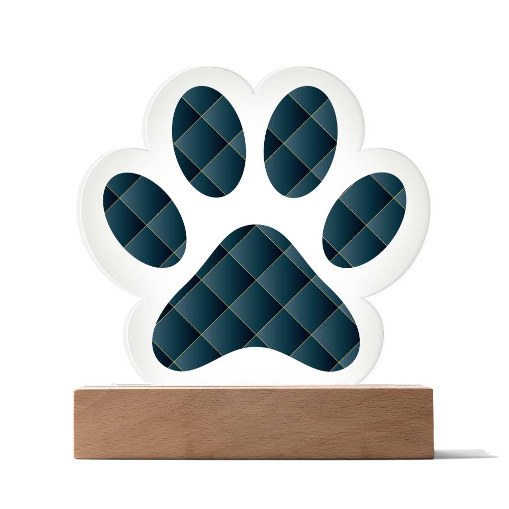 Abstract Luxury Pattern 005 - Paw Print Acrylic Plaque
