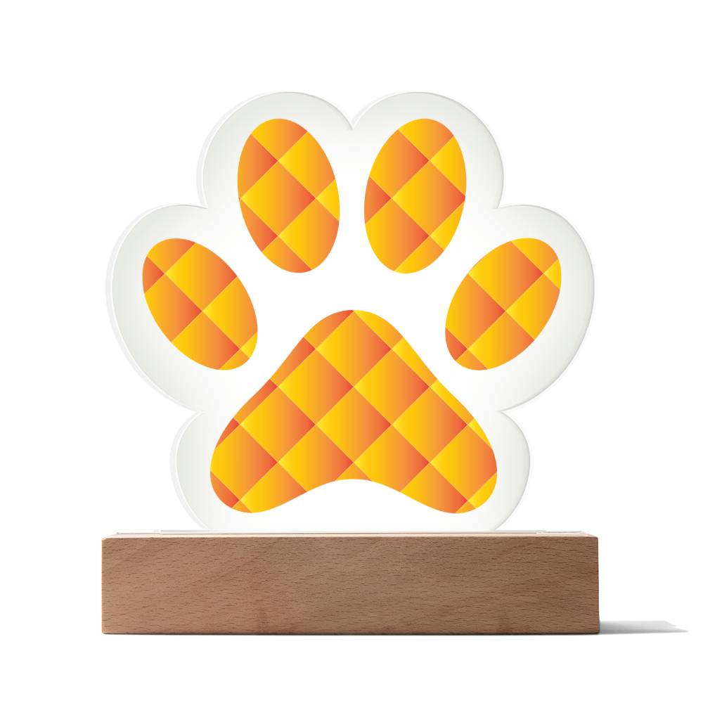Abstract Luxury Pattern 001 - Paw Print Acrylic Plaque