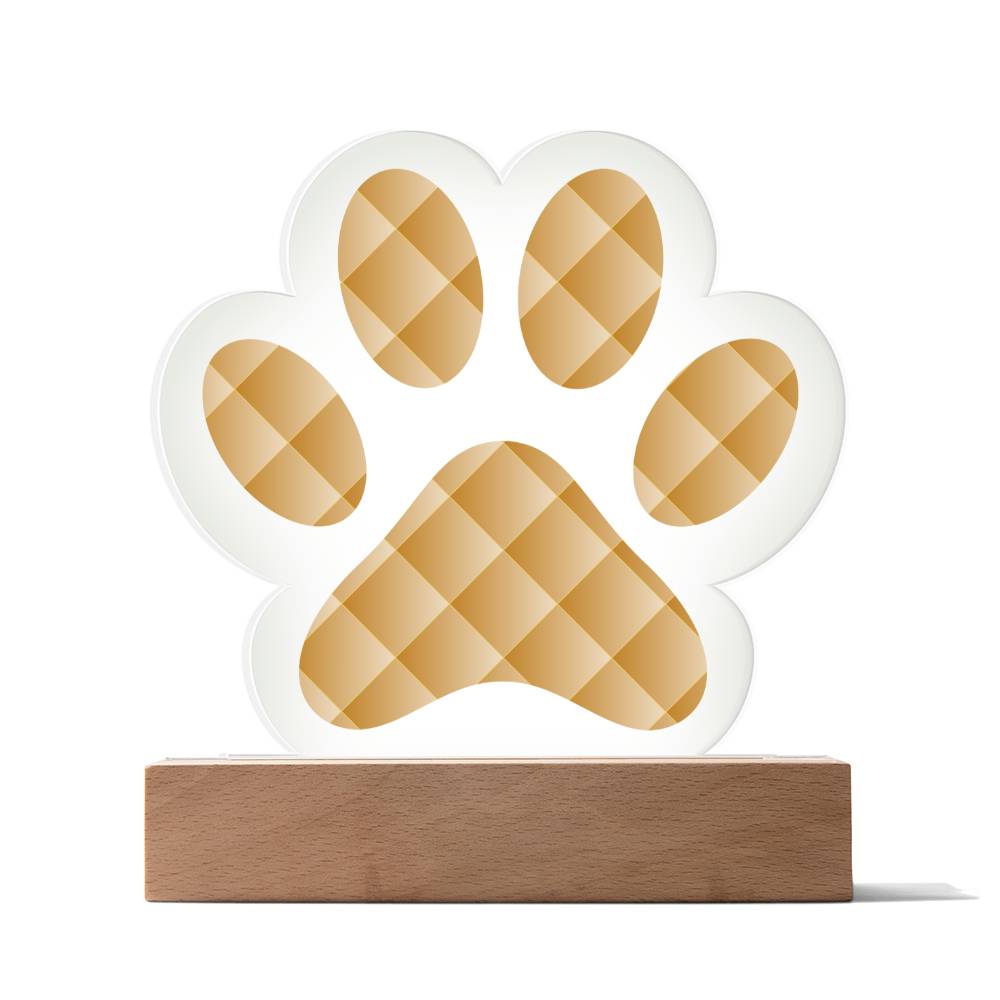 Abstract Luxury Pattern 006 - Paw Print Acrylic Plaque