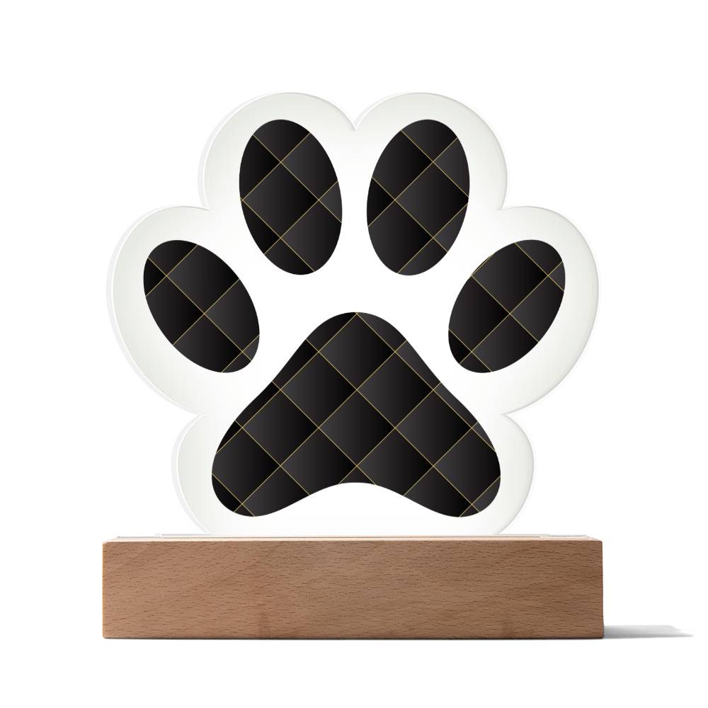 Abstract Luxury Pattern 008 - Paw Print Acrylic Plaque