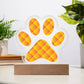 Abstract Luxury Pattern 001 - Paw Print Acrylic Plaque