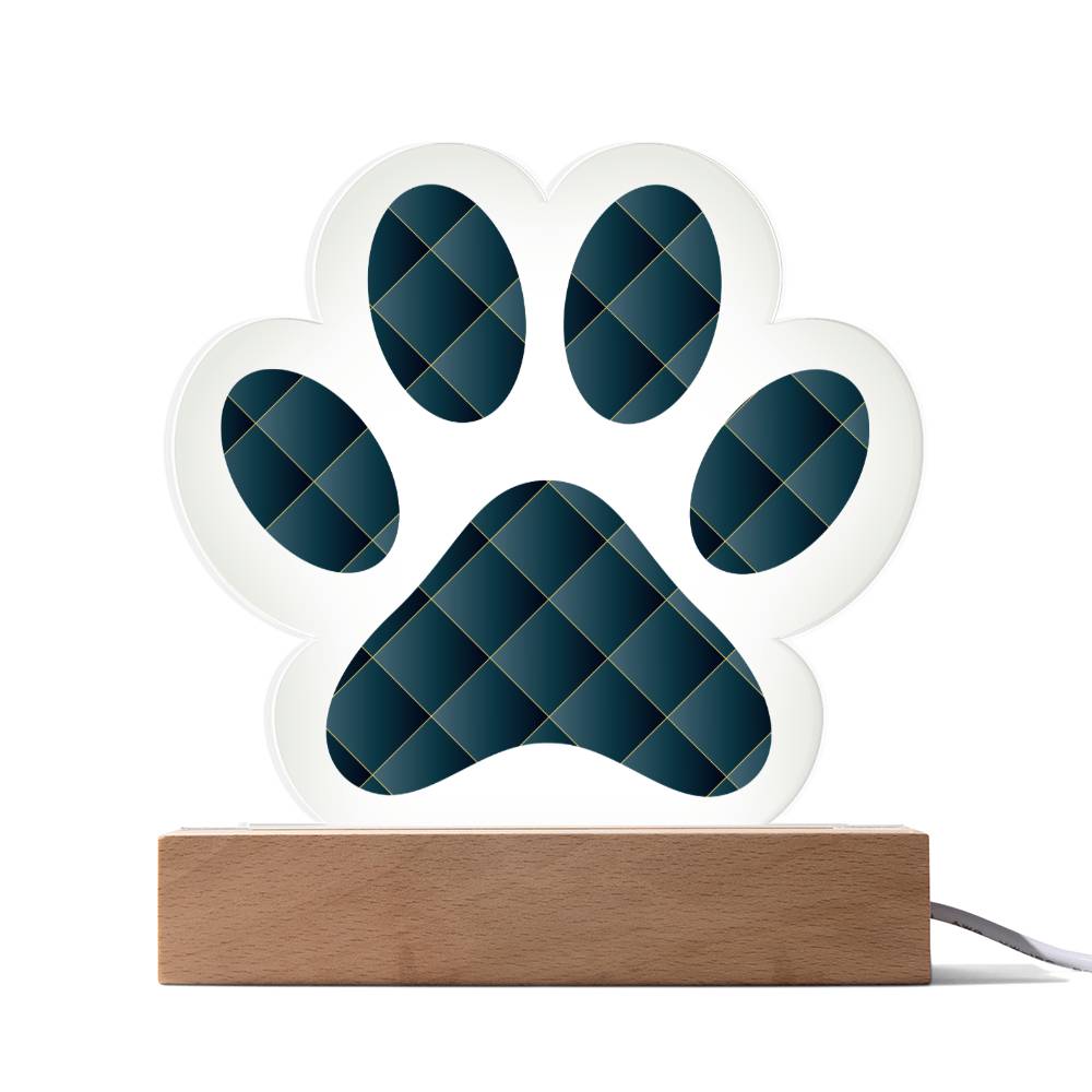 Abstract Luxury Pattern 005 - Paw Print Acrylic Plaque