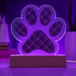 Abstract Luxury Pattern 007 - Paw Print Acrylic Plaque
