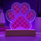 Abstract Luxury Pattern 009 - Paw Print Acrylic Plaque