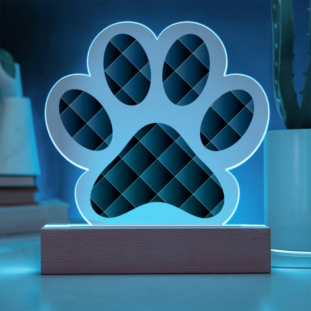 Abstract Luxury Pattern 005 - Paw Print Acrylic Plaque