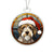 Dog Stained Glass Christmas Design 019 - Acrylic Ornament