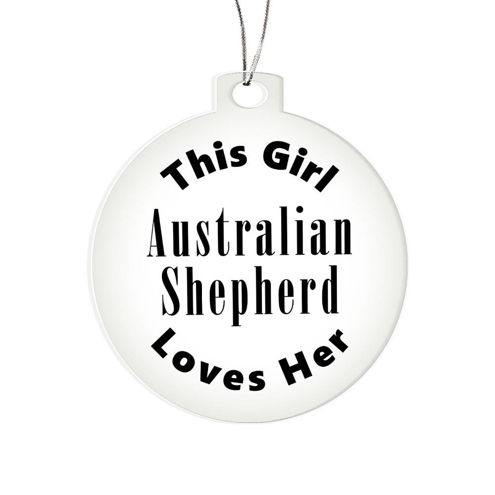 Australian Shepherd - Acrylic Ornament