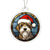Dog Stained Glass Christmas Design 009 - Acrylic Ornament