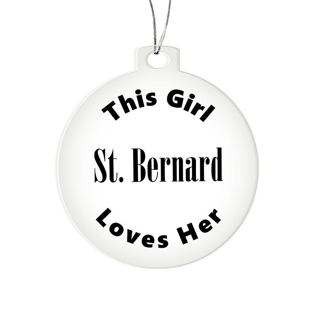 St. Bernard - Acrylic Ornament