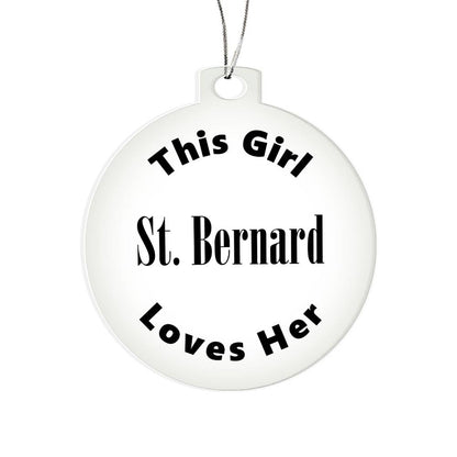 St. Bernard - Acrylic Ornament