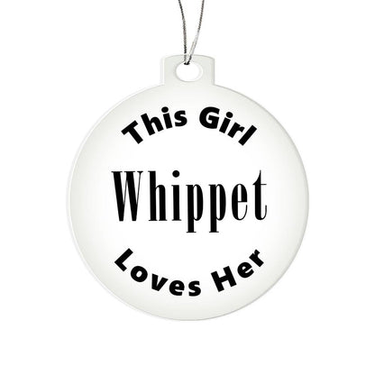 Whippet - Acrylic Ornament