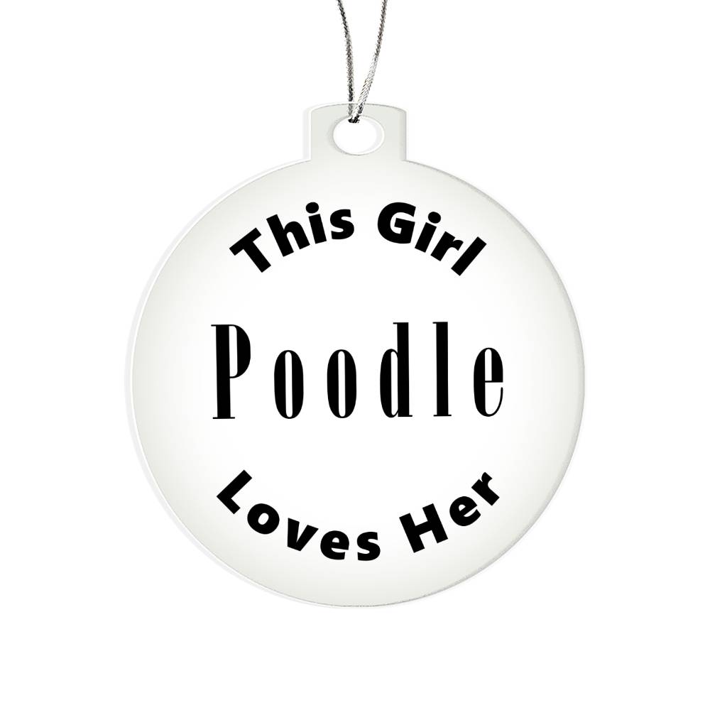Poodle - Acrylic Ornament
