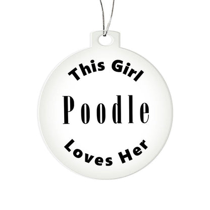 Poodle - Acrylic Ornament