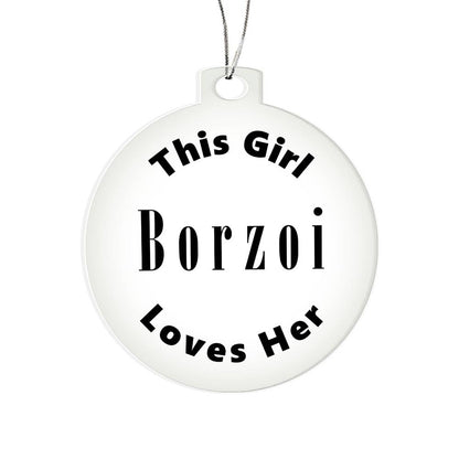 Borzoi - Acrylic Ornament