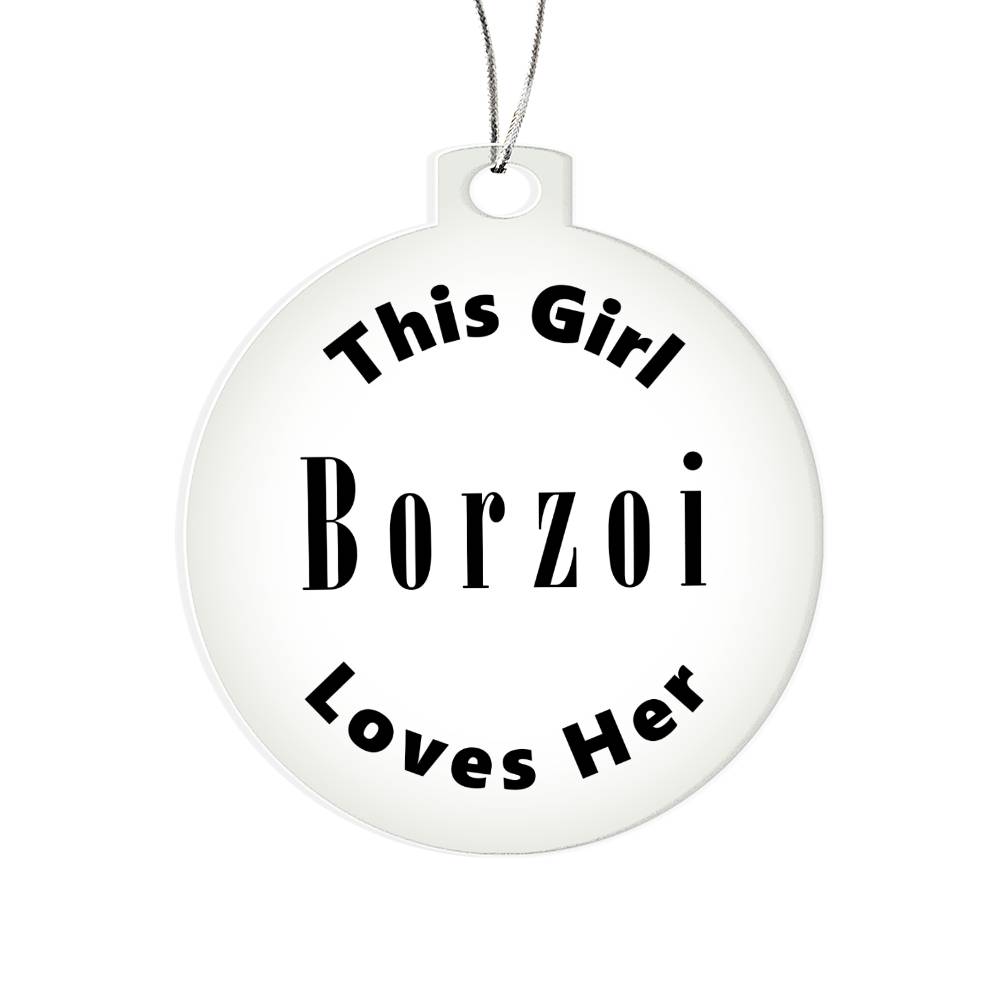 Borzoi - Acrylic Ornament