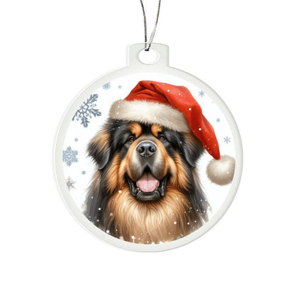 Christmas Dog - Tibetan Mastiff - Acrylic Ornament