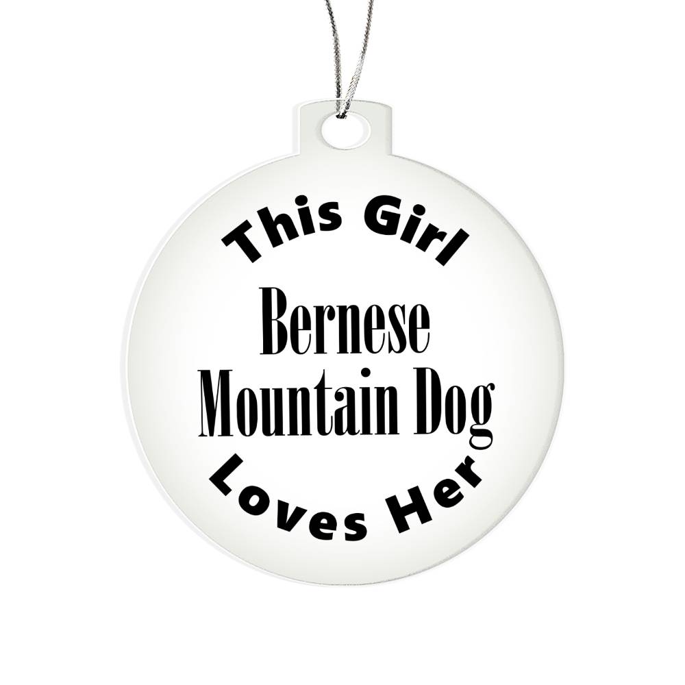 Bernese Mountain Dog - Acrylic Ornament