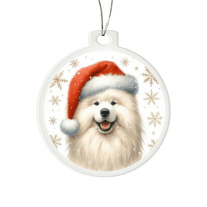 Christmas Dog - Samoyed - Acrylic Ornament