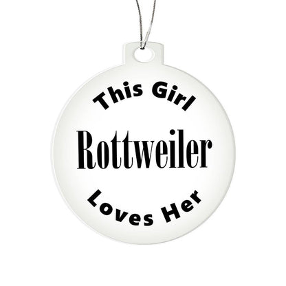 Rottweiler - Acrylic Ornament