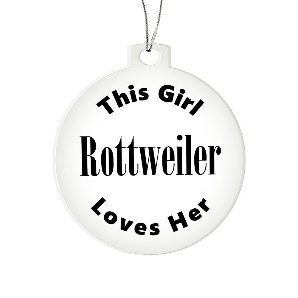 Rottweiler - Acrylic Ornament