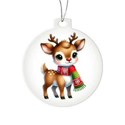 Cute Christmas Reindeer 002 - Acrylic Ornament