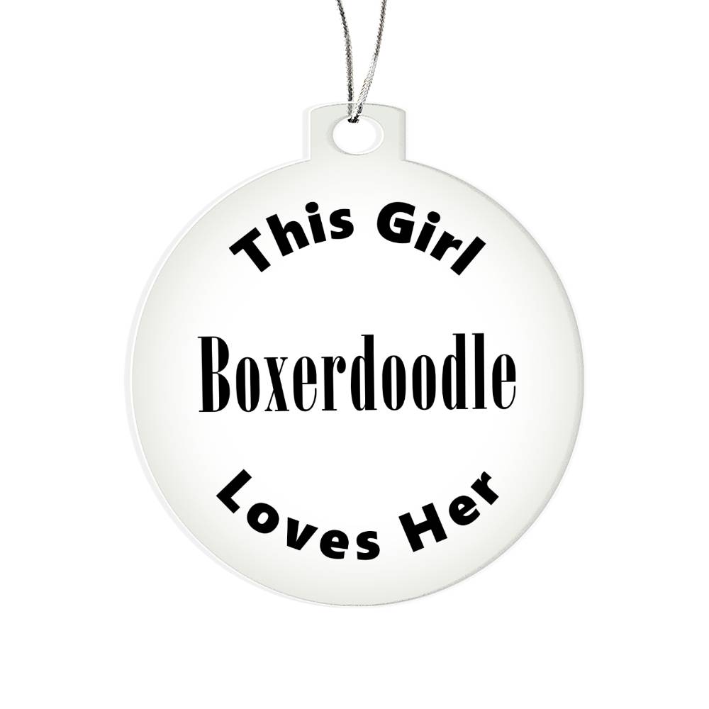 Boxerdoodle - Acrylic Ornament