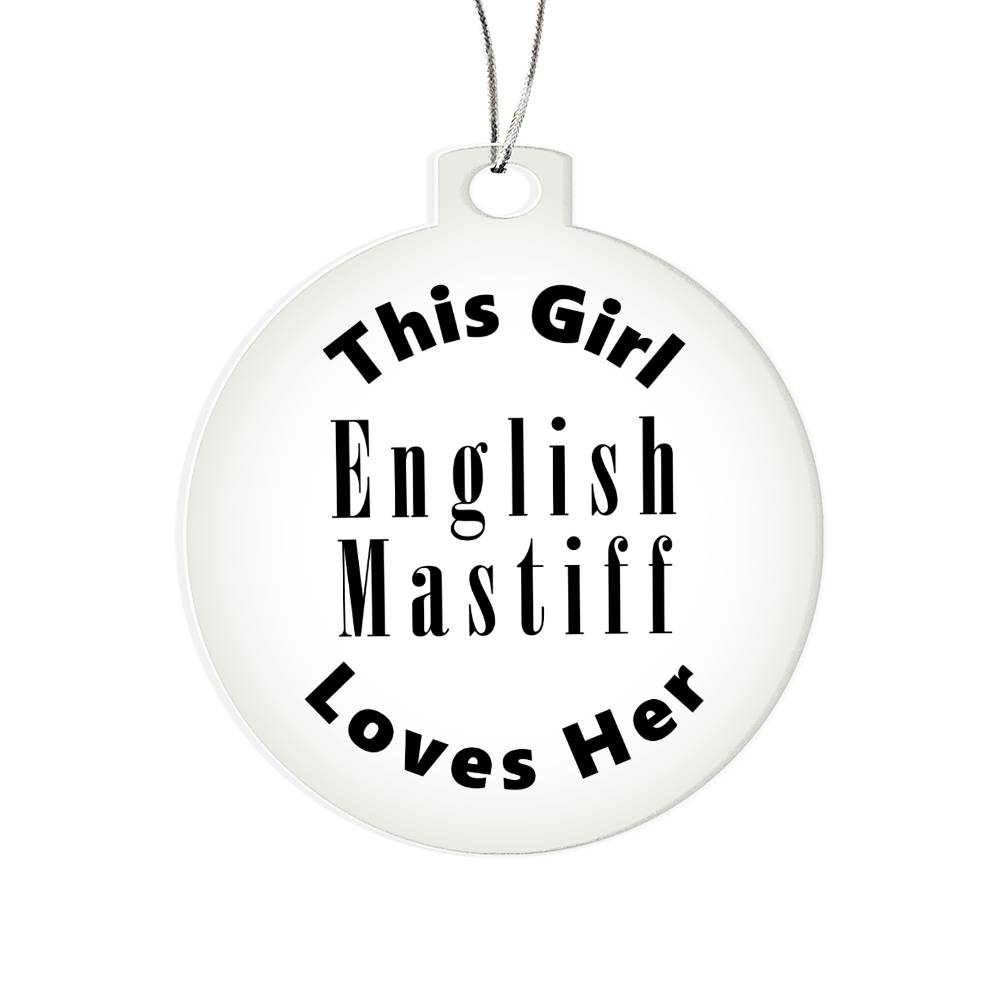 English Mastiff - Acrylic Ornament