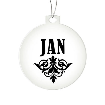Jan v01 - Acrylic Ornament