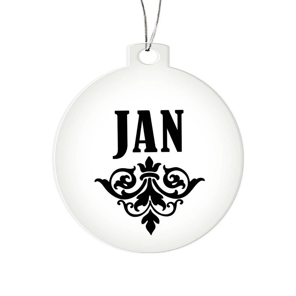 Jan v01 - Acrylic Ornament