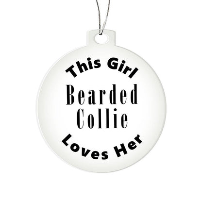 Bearded Collie - Acrylic Ornament