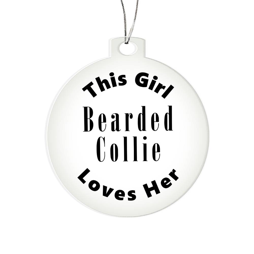 Bearded Collie - Acrylic Ornament
