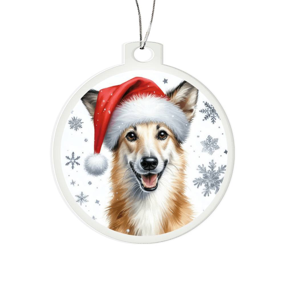 Christmas Dog - Portuguese Podengo Pequeno - Acrylic Ornament