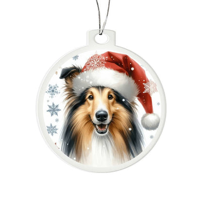 Christmas Dog - Collie - Acrylic Ornament