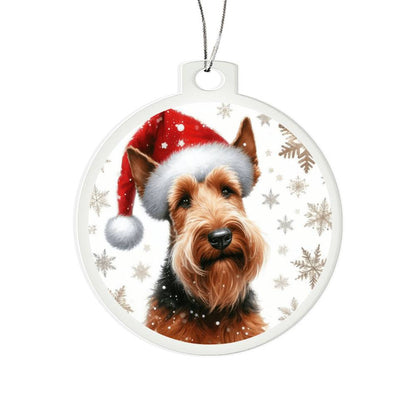 Christmas Dog - Irish Terrier - Acrylic Ornament