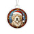 Dog Stained Glass Christmas Design 025 - Acrylic Ornament