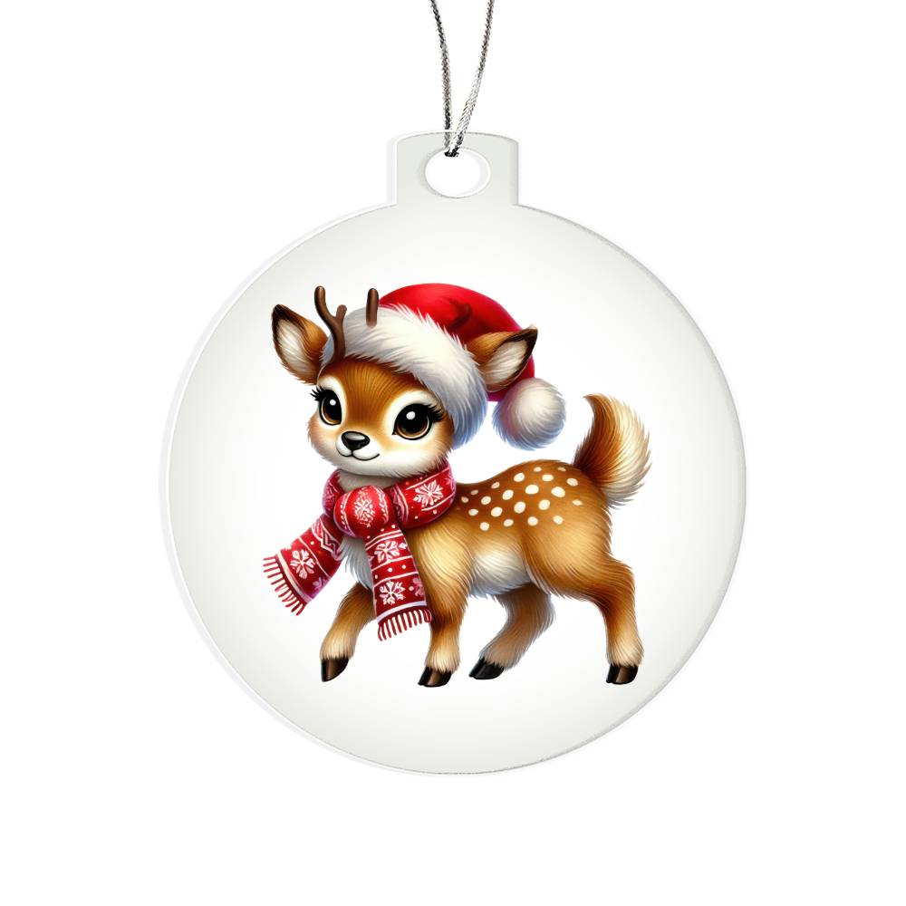 Cute Christmas Reindeer 013 - Acrylic Ornament