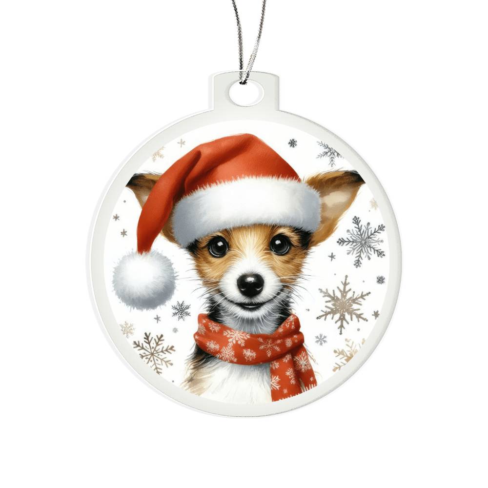 Christmas Dog - Toy Fox Terrier - Acrylic Ornament