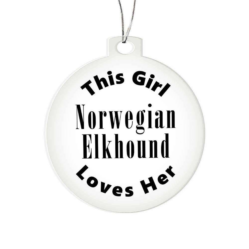 Norwegian Elkhound - Acrylic Ornament
