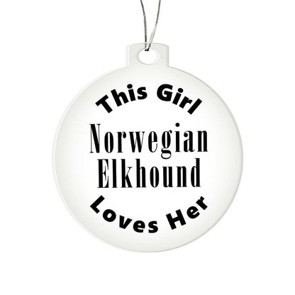 Norwegian Elkhound - Acrylic Ornament