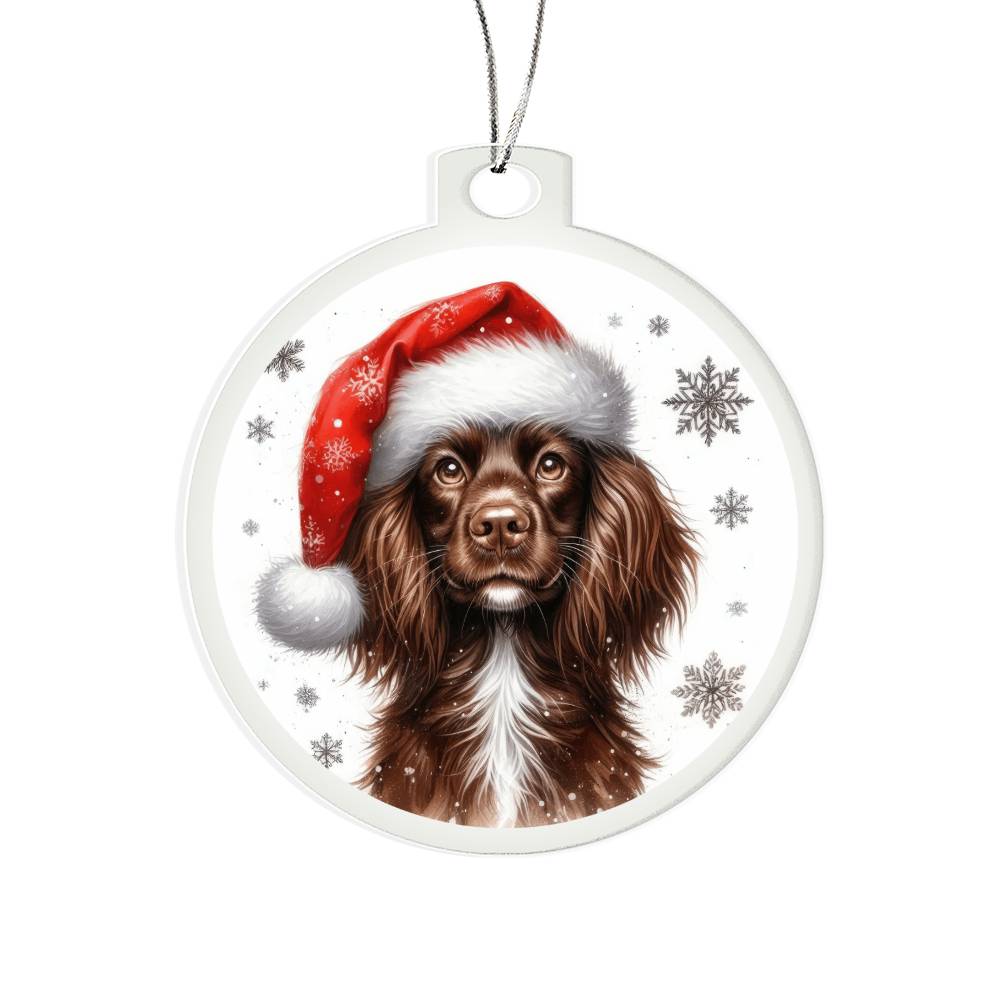 Christmas Dog - Boykin Spaniel - Acrylic Ornament