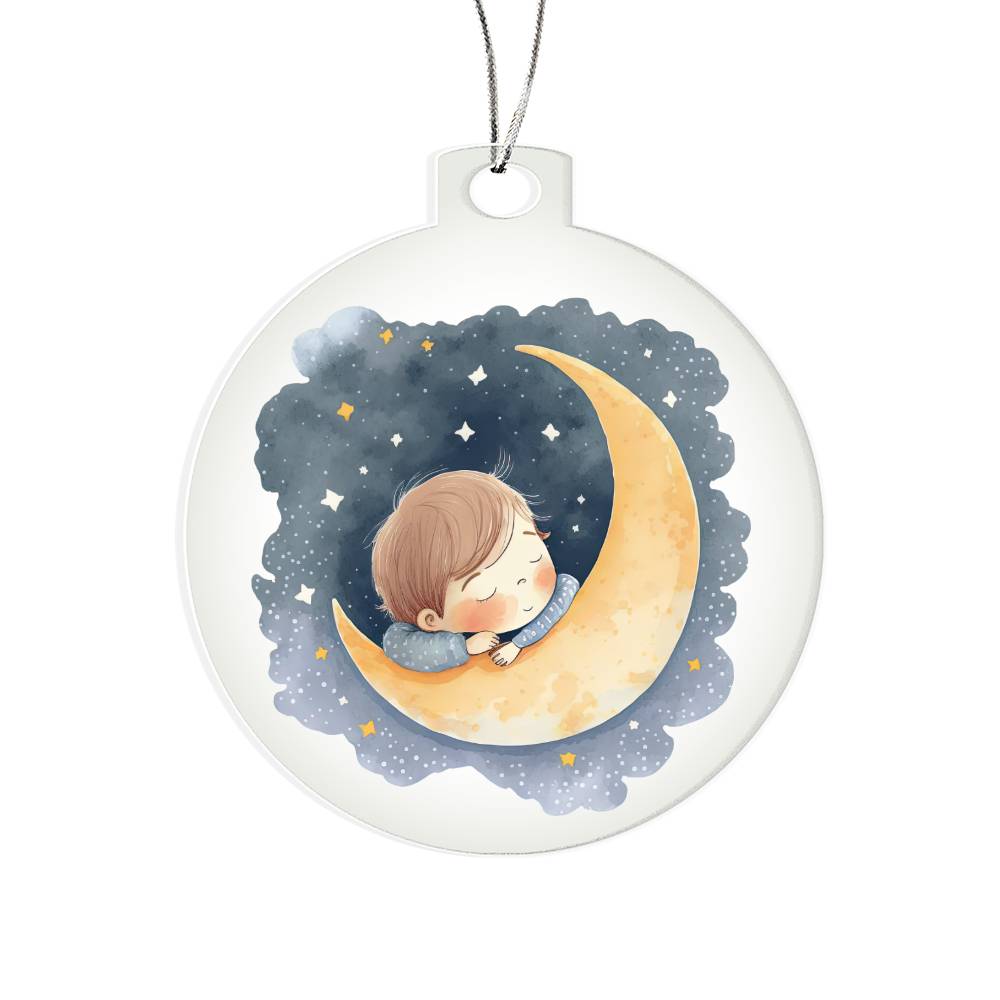 Sweet Dreams Baby Boy (Watercolor) 04 - Acrylic Ornament