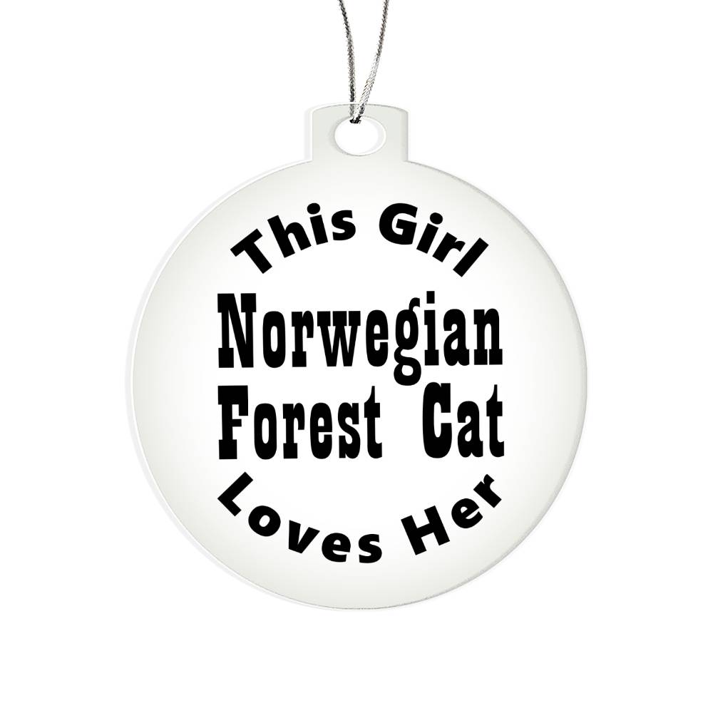 Norwegian Forest Cat - Acrylic Ornament