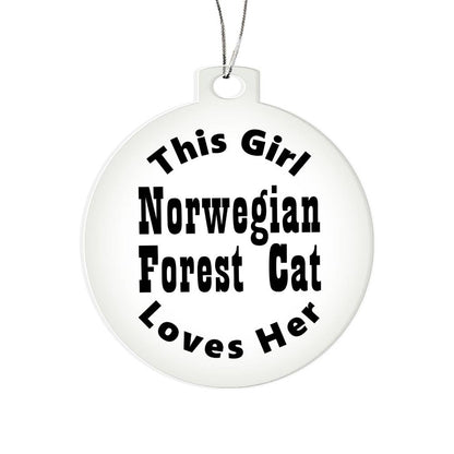 Norwegian Forest Cat - Acrylic Ornament