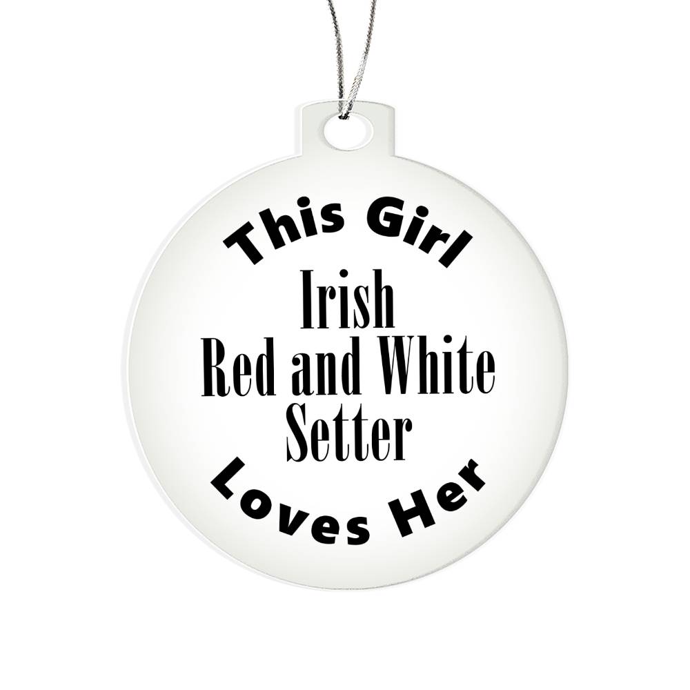 Irish Red and White Setter - Acrylic Ornament