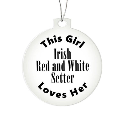 Irish Red and White Setter - Acrylic Ornament