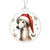 Christmas Dog - Greyhound - Acrylic Ornament