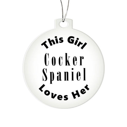 Cocker Spaniel - Acrylic Ornament